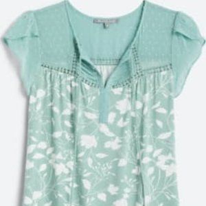 DANIEL RAINN Jarra Flutter Sleeve Tassel Knit Top